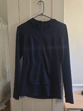 Zella Blue Zip Up Hooded Jacket Size XS